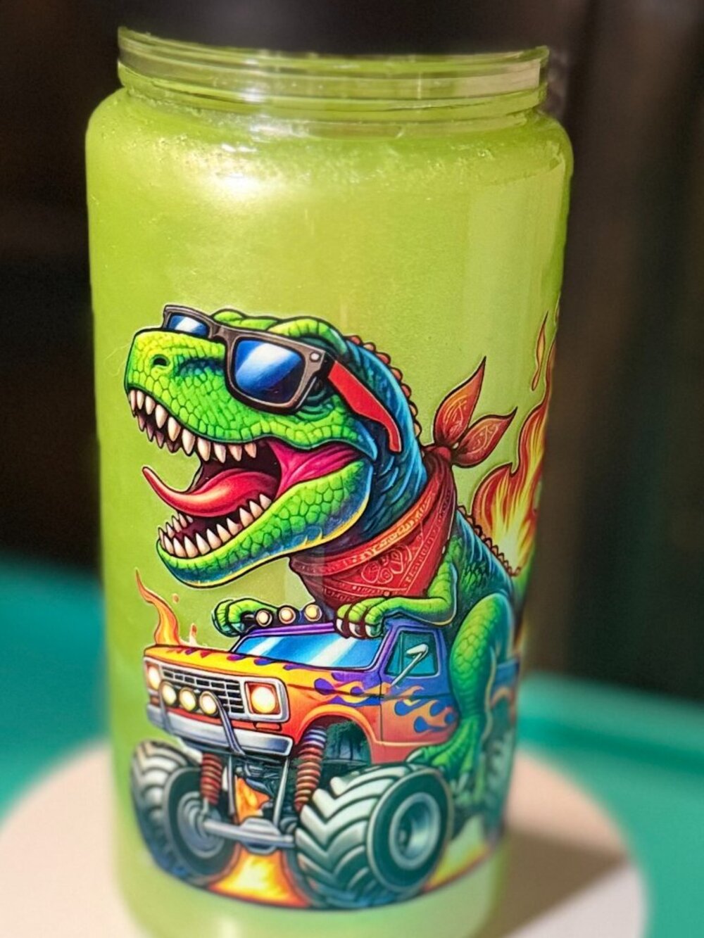 Handmade  Dinosaur Water Bottle